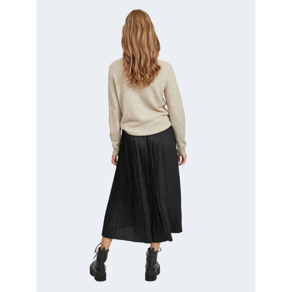 Vila Clothes Beige Viscose Sweater Vila Clothes Lavender