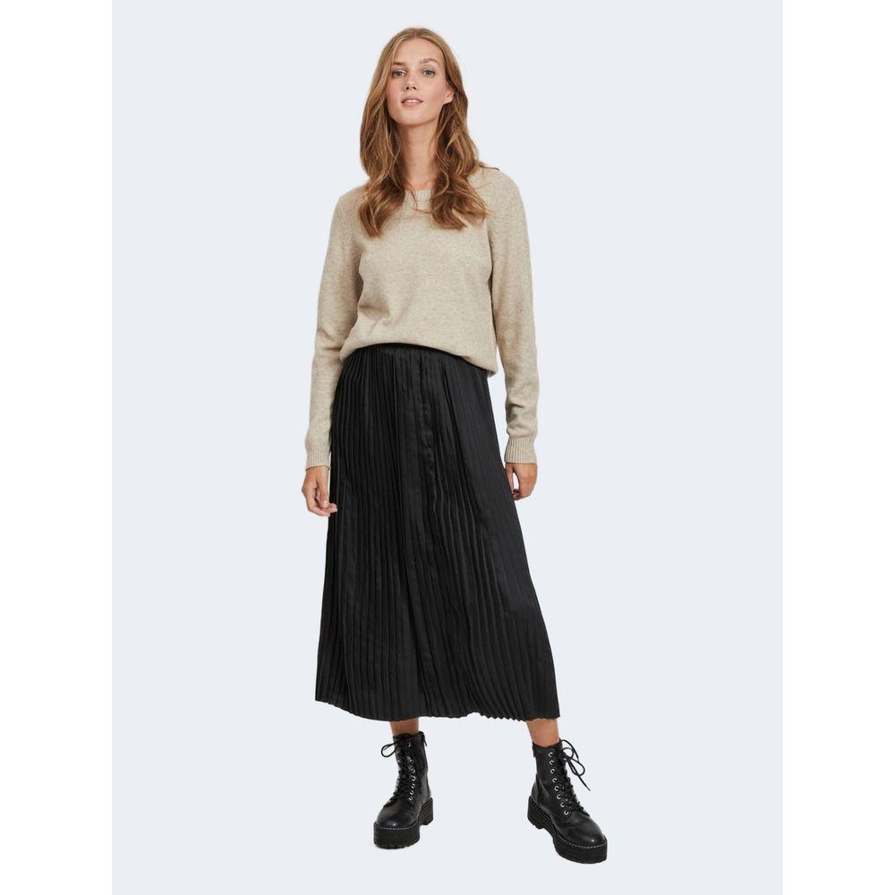 Vila Clothes Beige Viscose Sweater Vila Clothes Lavender