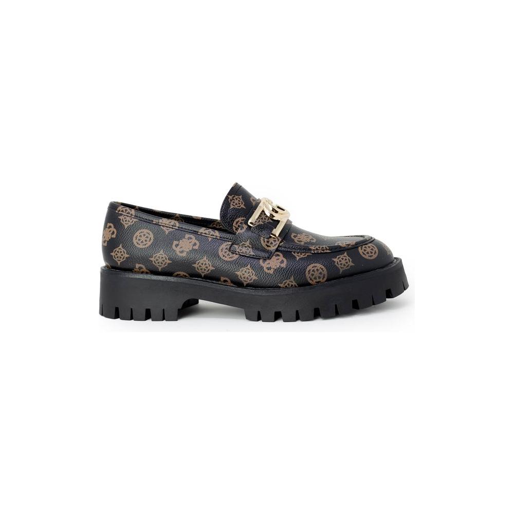 Guess Brown Polyethylene Flat Shoe Guess Dark Slate Gray