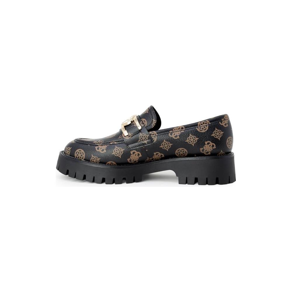 Guess Brown Polyethylene Flat Shoe Guess Dark Slate Gray