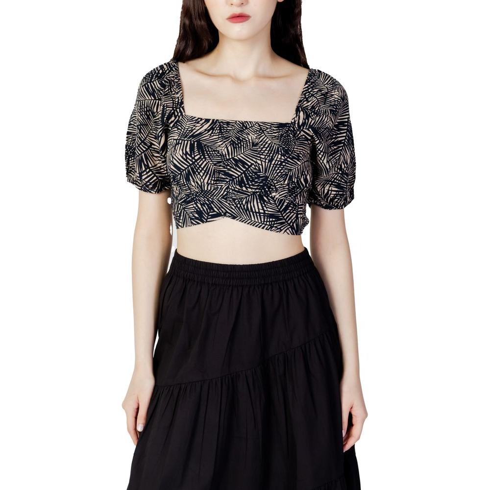 Only Blue Viscose Tops & T-Shirt Only Black