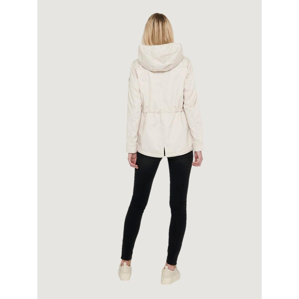 Only Beige Polyester Jackets & Coat Only Light Gray