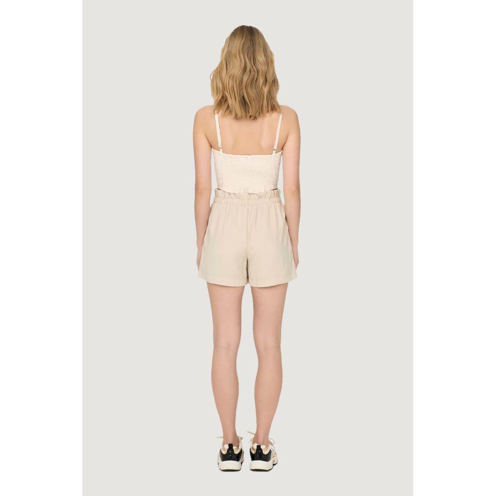 Only Beige Polyester Tops & T-Shirt Only Light Gray