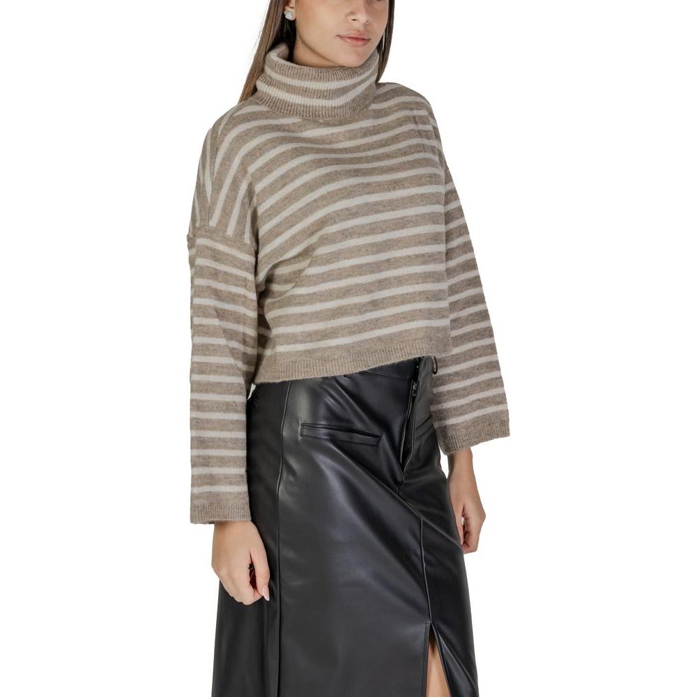 Only Beige Acrylic Sweater Only Light Slate Gray