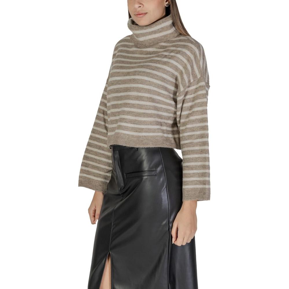Only Beige Acrylic Sweater Only Light Slate Gray