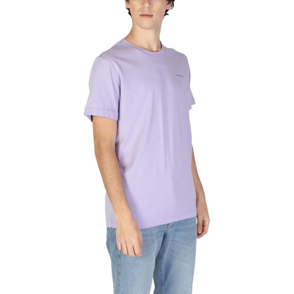 Calvin Klein Jeans Purple Cotton T-Shirt Calvin Klein Jeans Gray