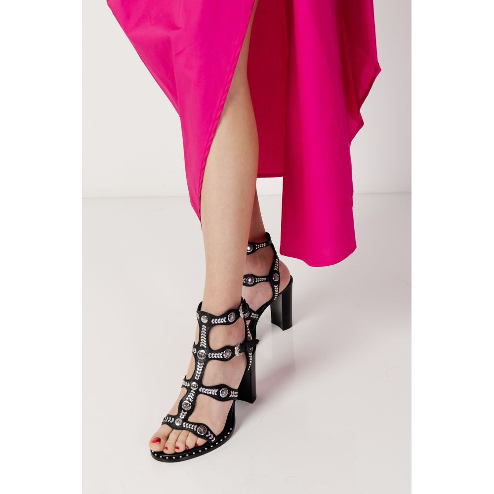Sandro Ferrone Pink Cotton Dress Sandro Ferrone Light Gray