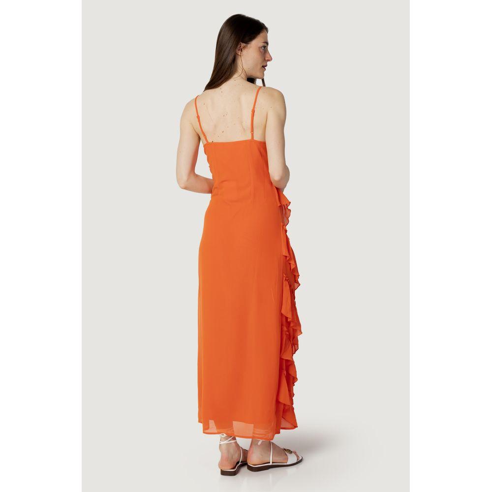Vila Clothes Orange Polyester Dress Vila Clothes Light Gray
