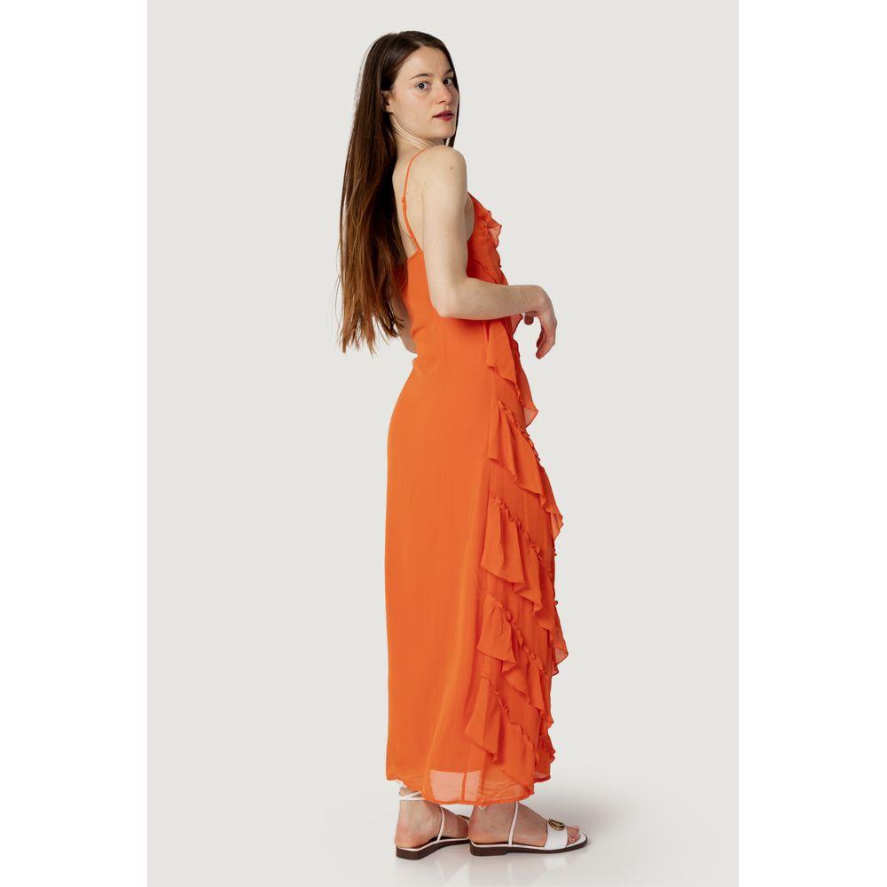 Vila Clothes Orange Polyester Dress Vila Clothes Light Gray