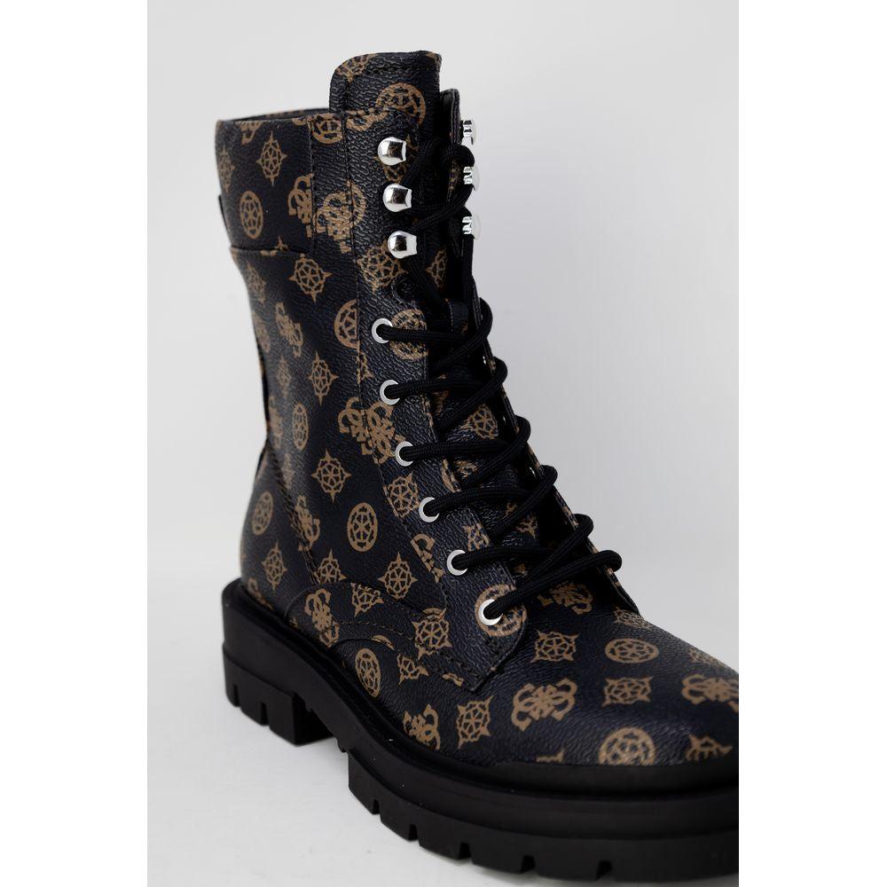 Guess Brown Artificial Leather Boot Guess Light Gray