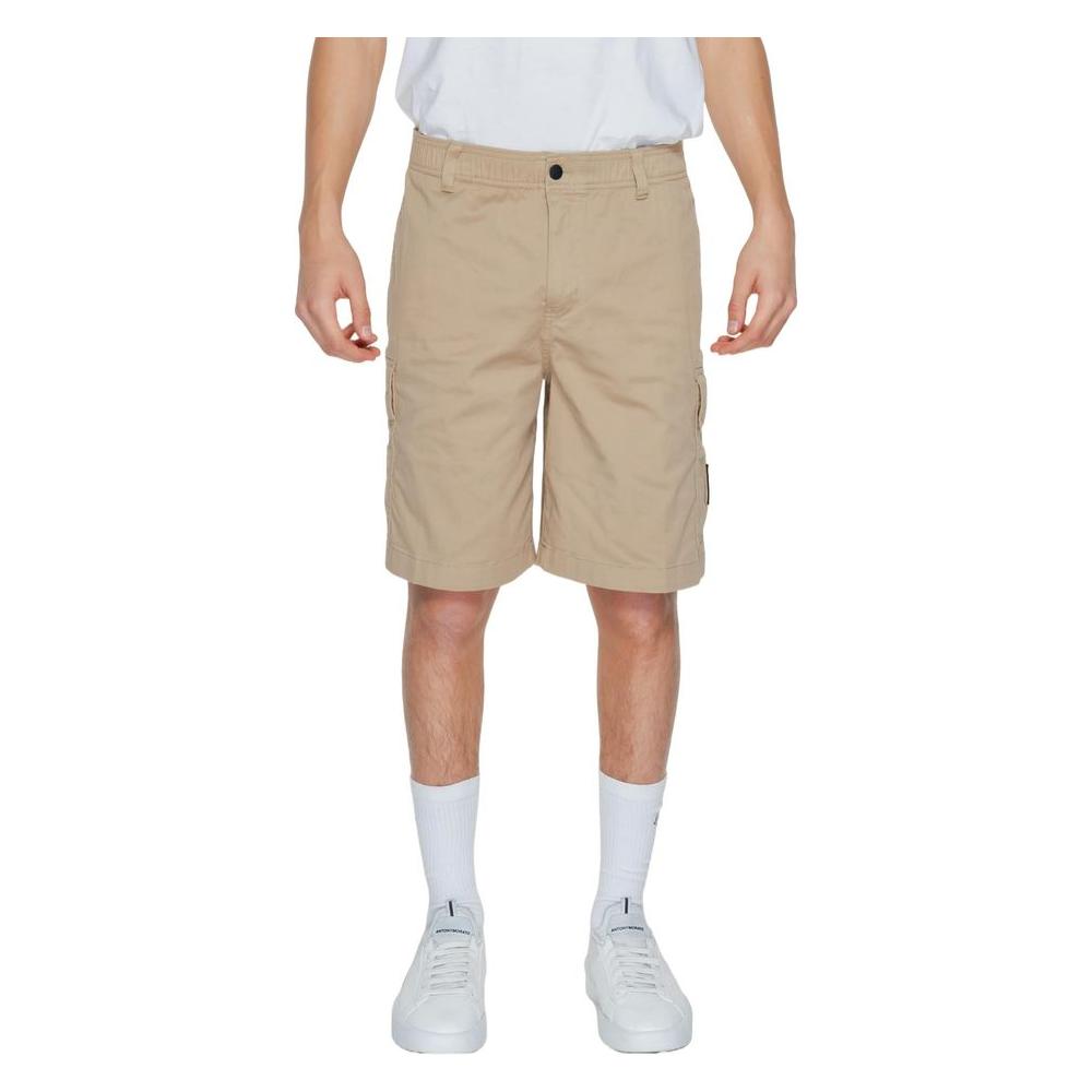 Calvin Klein Jeans Beige Cotton Short Calvin Klein Jeans Rosy Brown