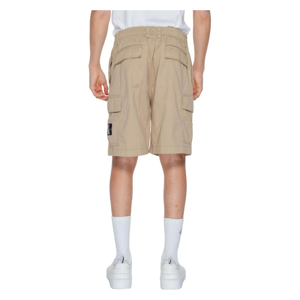 Calvin Klein Jeans Beige Cotton Short Calvin Klein Jeans Rosy Brown