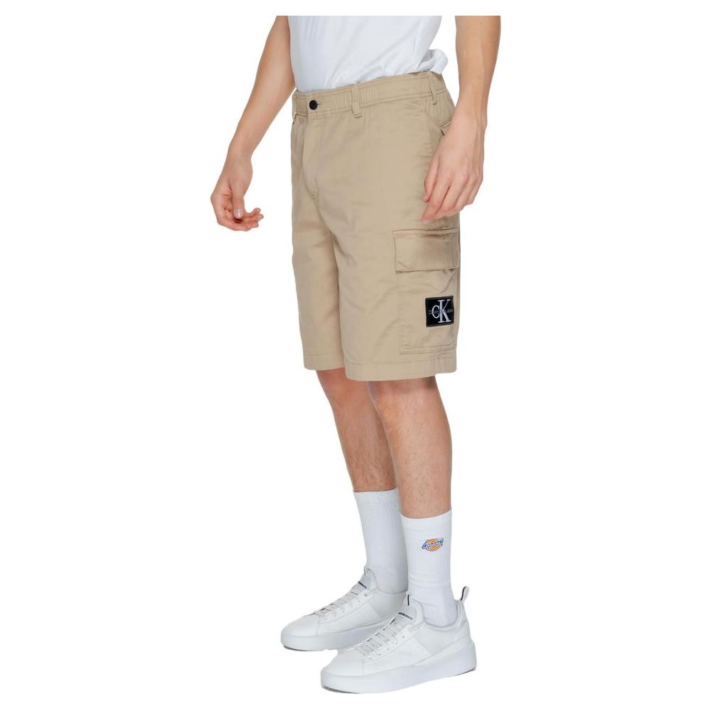 Calvin Klein Jeans Beige Cotton Short Calvin Klein Jeans Rosy Brown