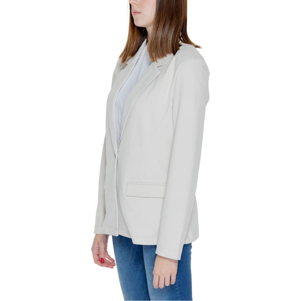 Only Beige Polyester Suits & Blazer Only Light Gray