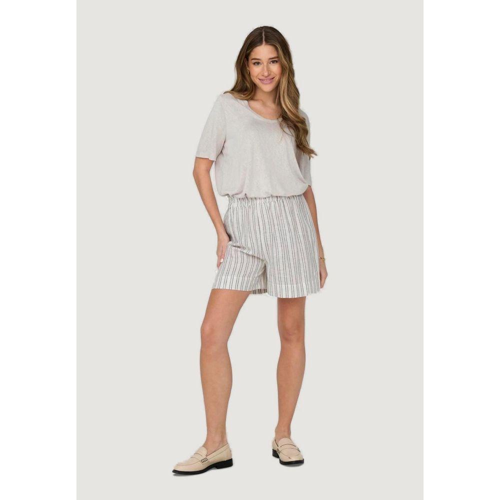 Only Beige Viscose Short Only Light Gray