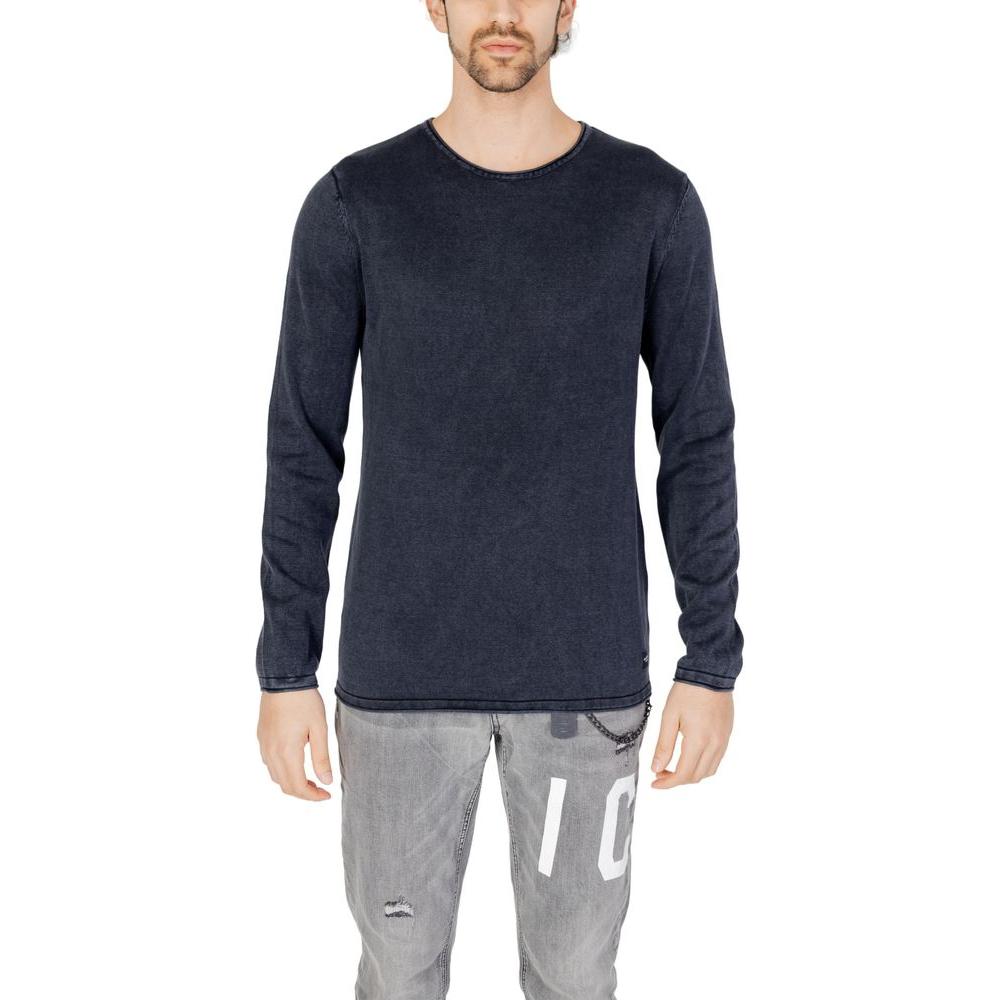 Jack Jones Blue Cotton T-Shirt Jack Jones Dark Gray