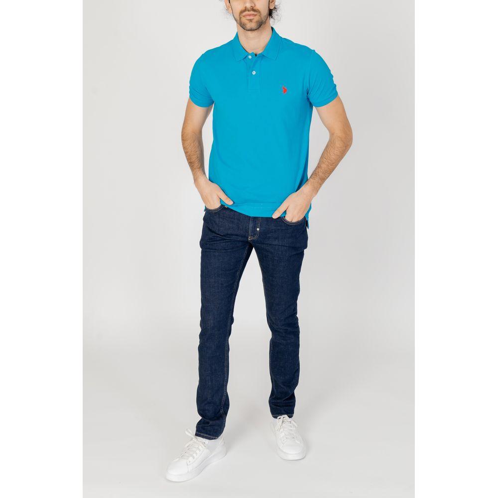 U.S. POLO ASSN. Blue Cotton Polo Shirt U.S. POLO ASSN. Light Gray