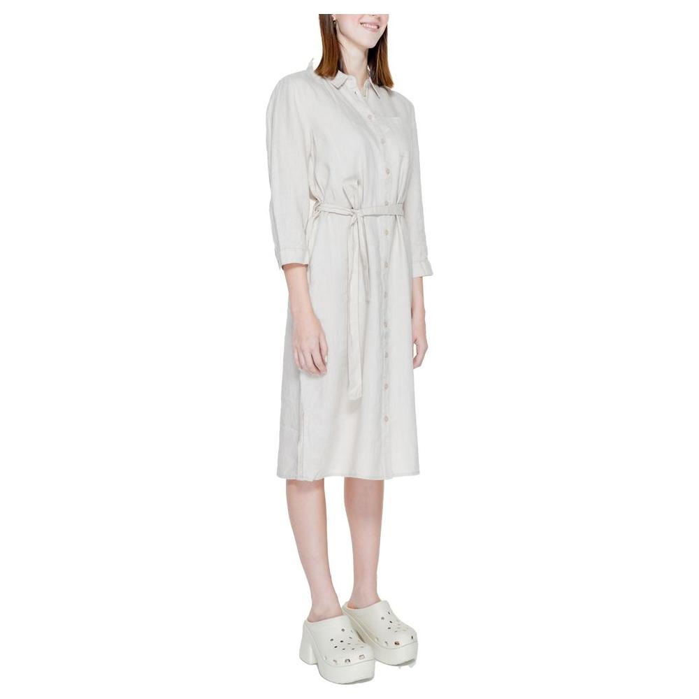 Street One Beige Linen Dress Street One Light Gray