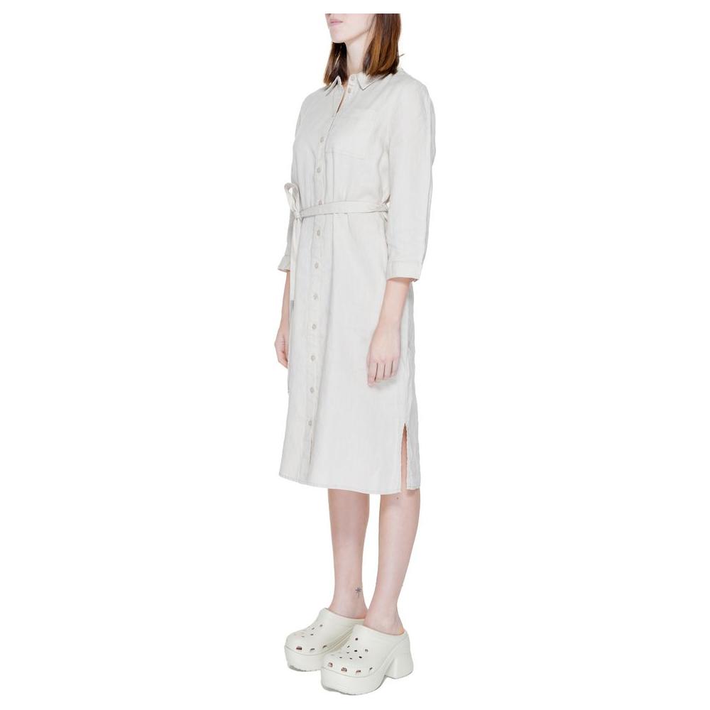Street One Beige Linen Dress Street One Light Gray