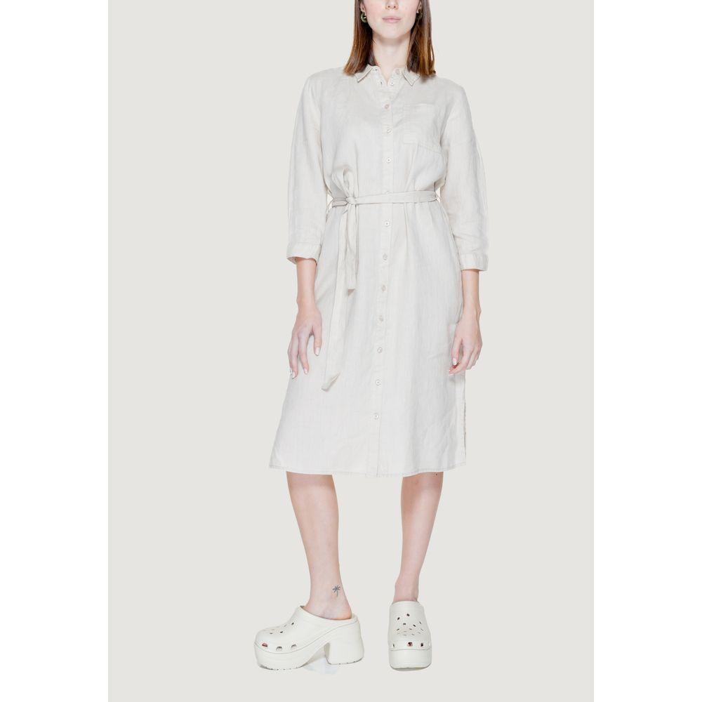 Street One Beige Linen Dress Street One Light Gray