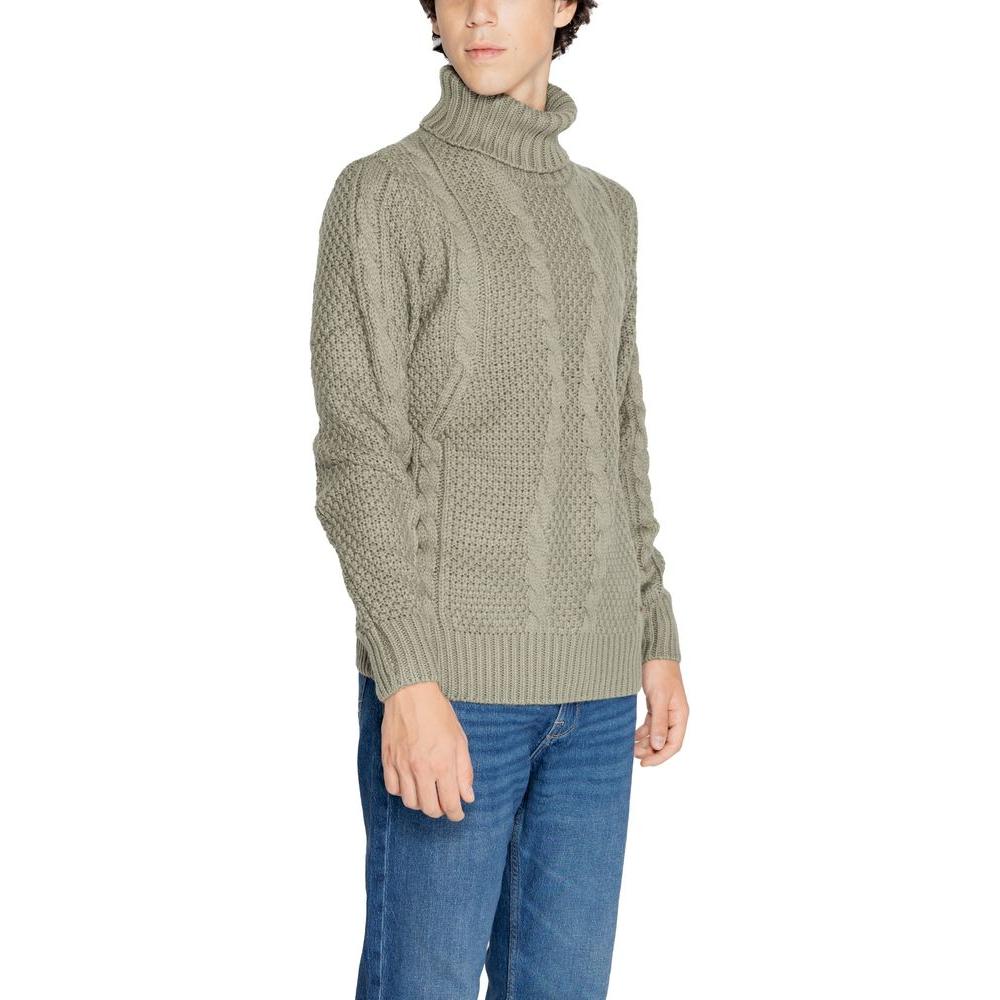 Gianni Lupo Green Polyester Sweater Gianni Lupo Rosy Brown