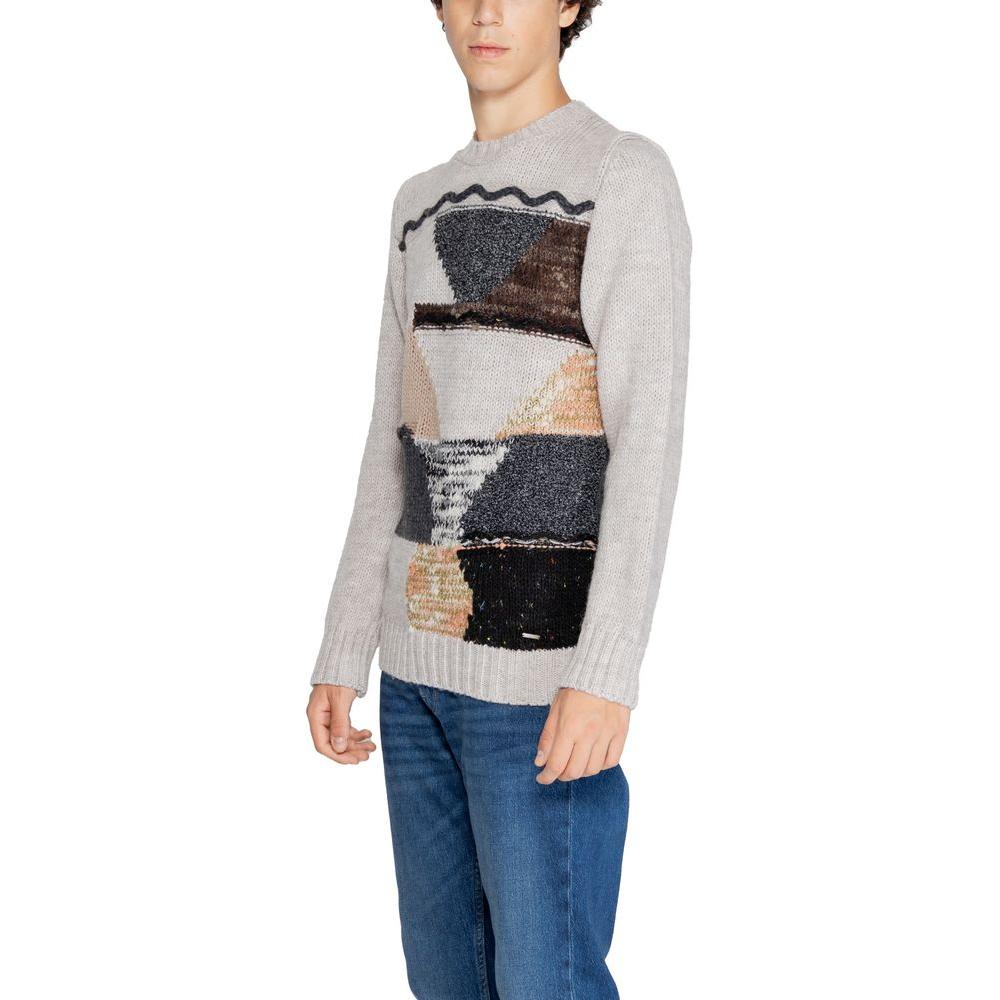 Gianni Lupo Beige Acrylic Sweater Gianni Lupo Dark Slate Gray
