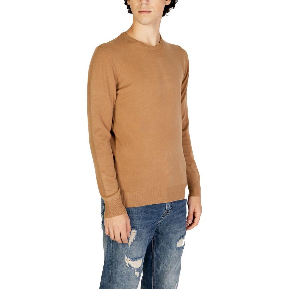 Gianni Lupo Brown Polyester Sweater Gianni Lupo Rosy Brown