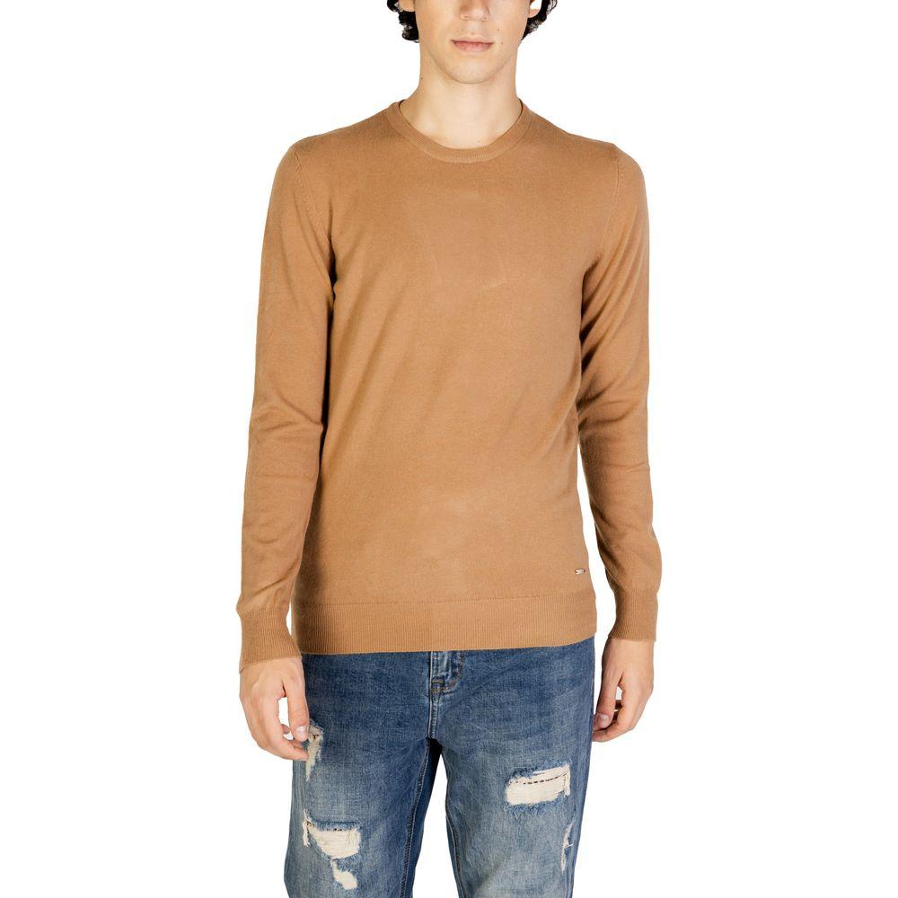 Gianni Lupo Brown Polyester Sweater Gianni Lupo Dark Khaki