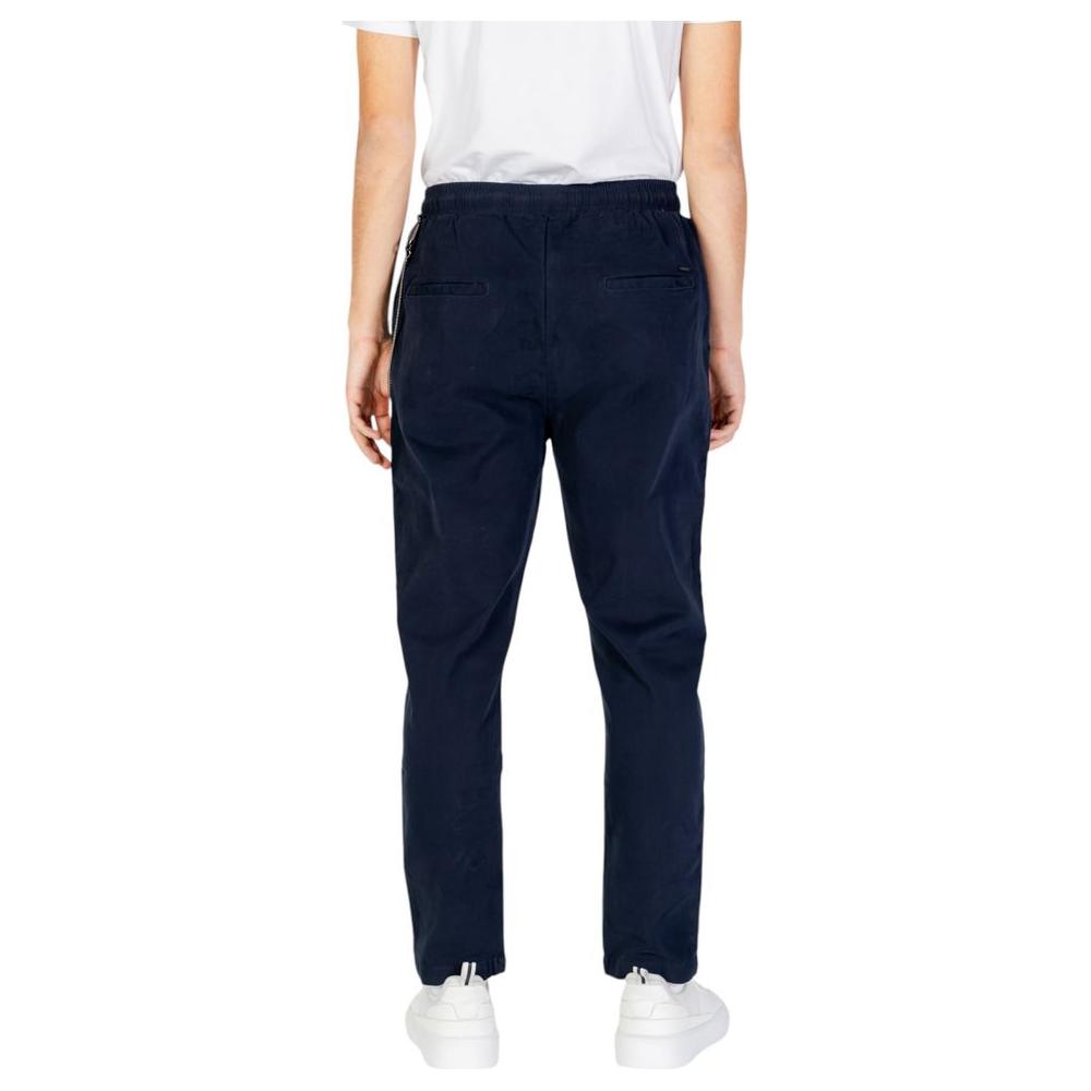Gianni Lupo Blue Cotton Jeans & Pant Gianni Lupo Black