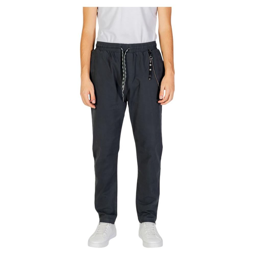 Gianni Lupo Gray Cotton Jeans & Pant Gianni Lupo Dark Slate Gray