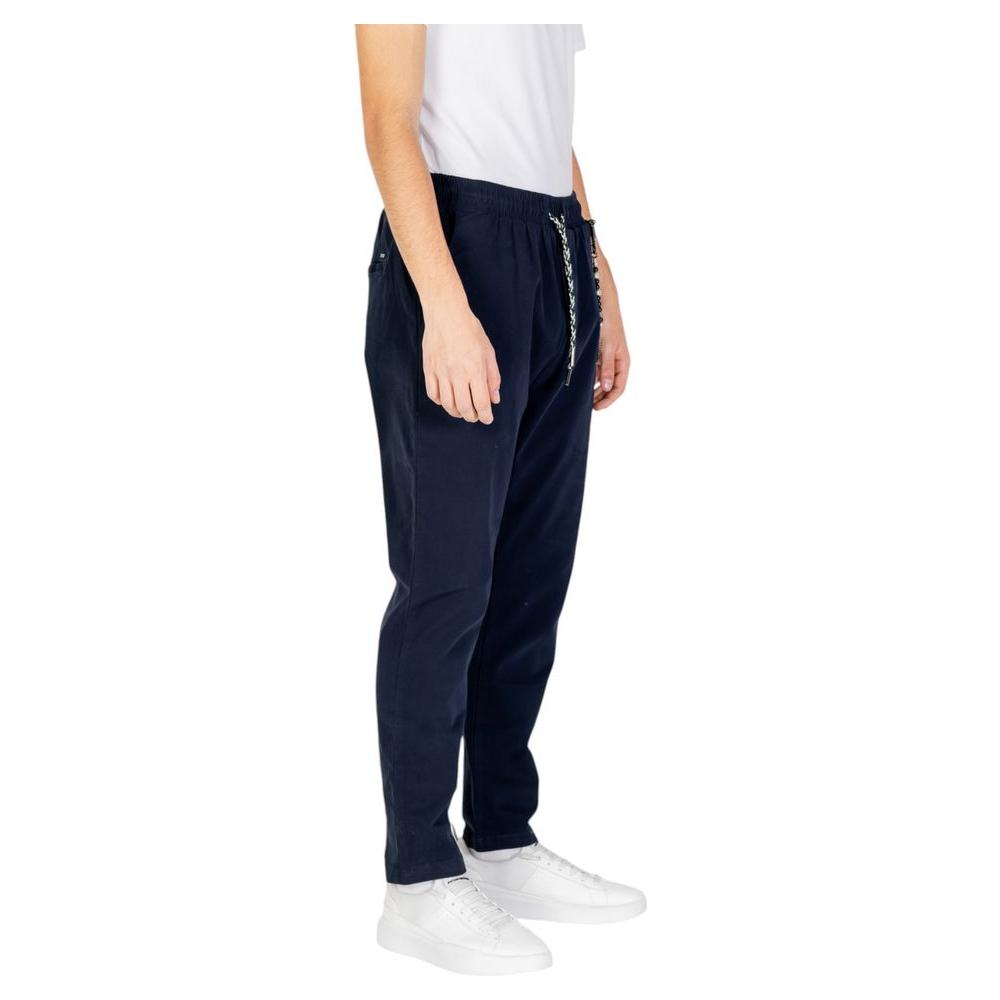 Gianni Lupo Blue Cotton Jeans & Pant Gianni Lupo Black