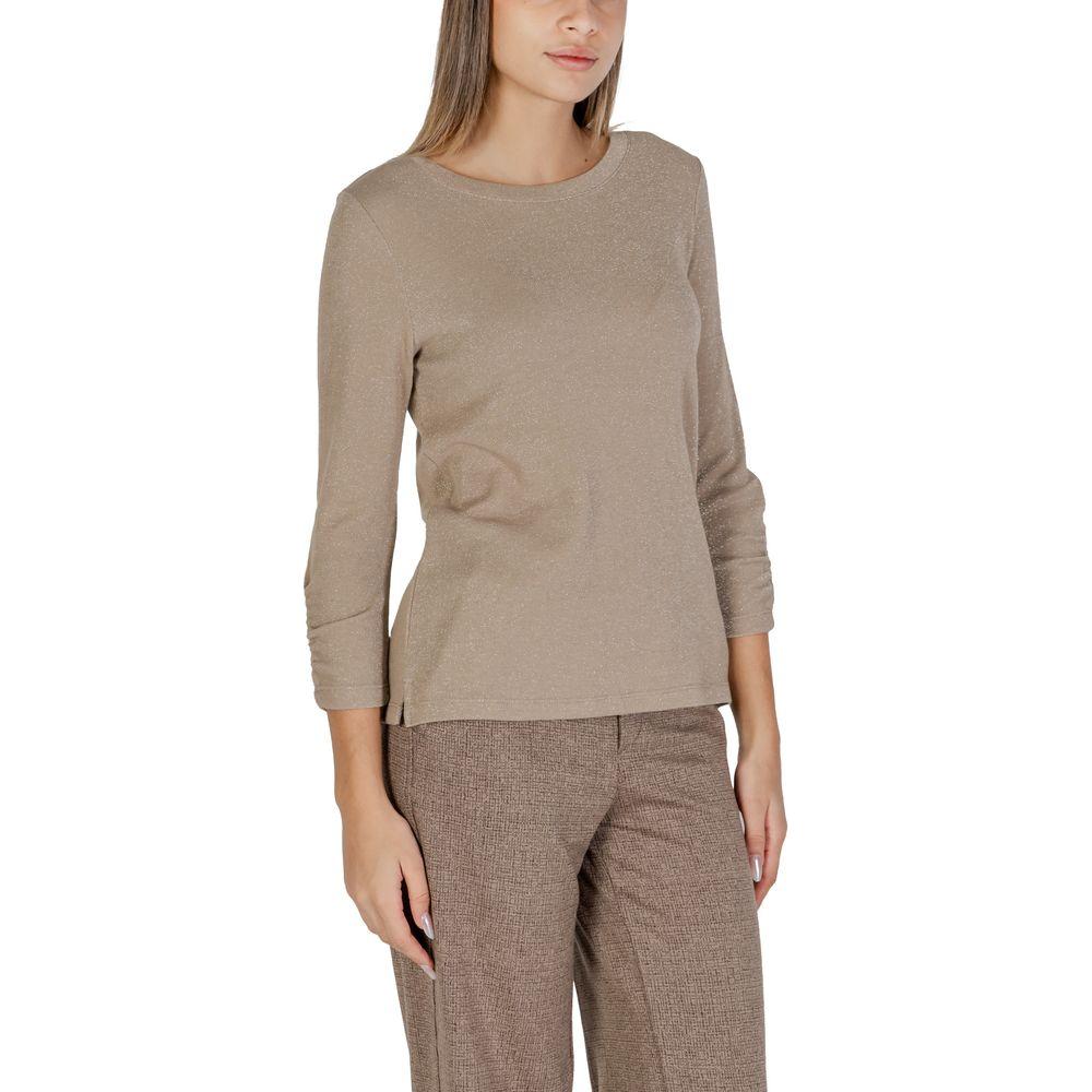 Street One Beige Polyester Tops & T-Shirt Street One Rosy Brown