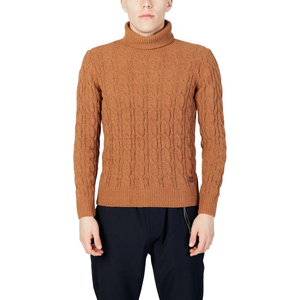 Gianni Lupo Brown Synthetic Sweater Gianni Lupo Sienna