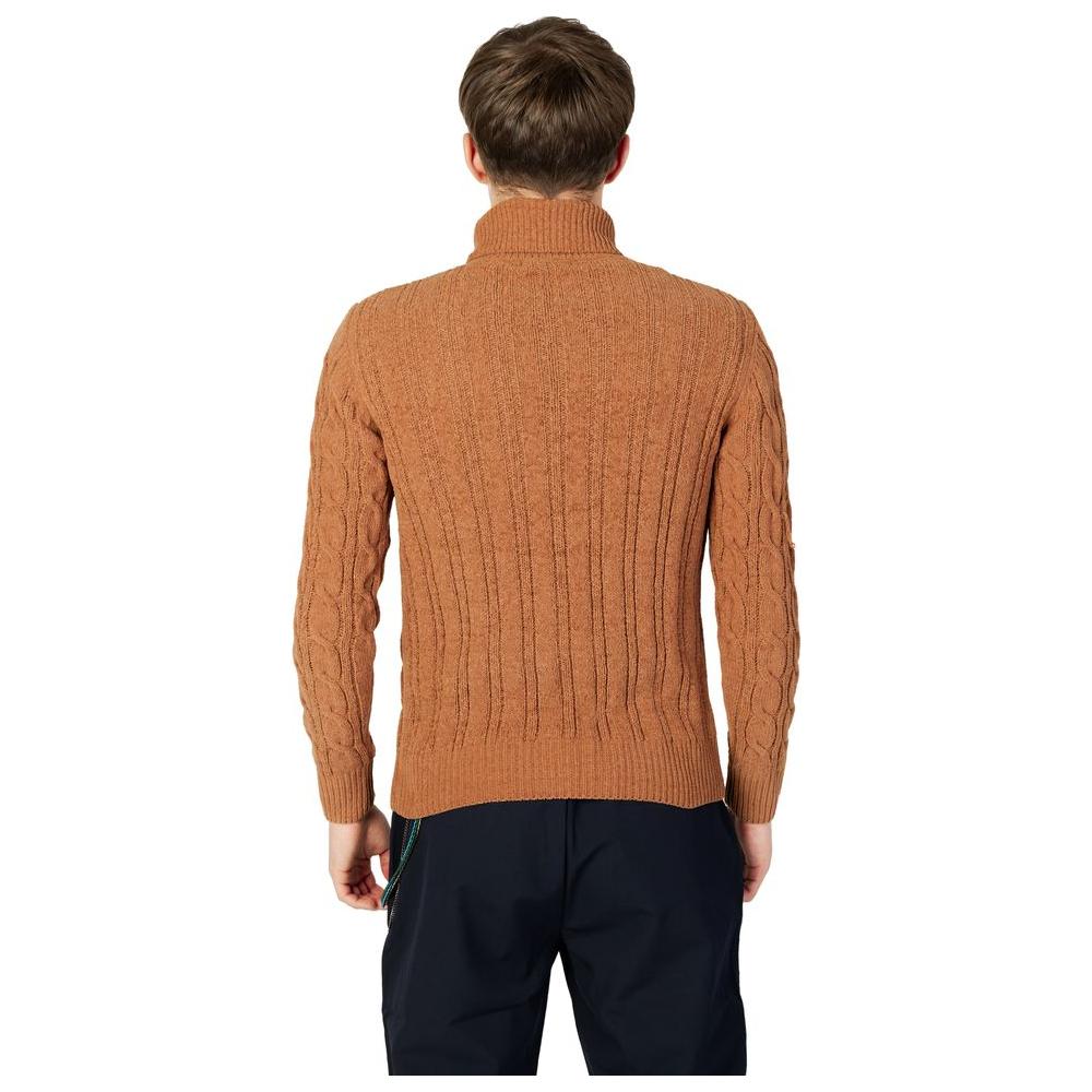 Gianni Lupo Brown Synthetic Sweater Gianni Lupo Sienna