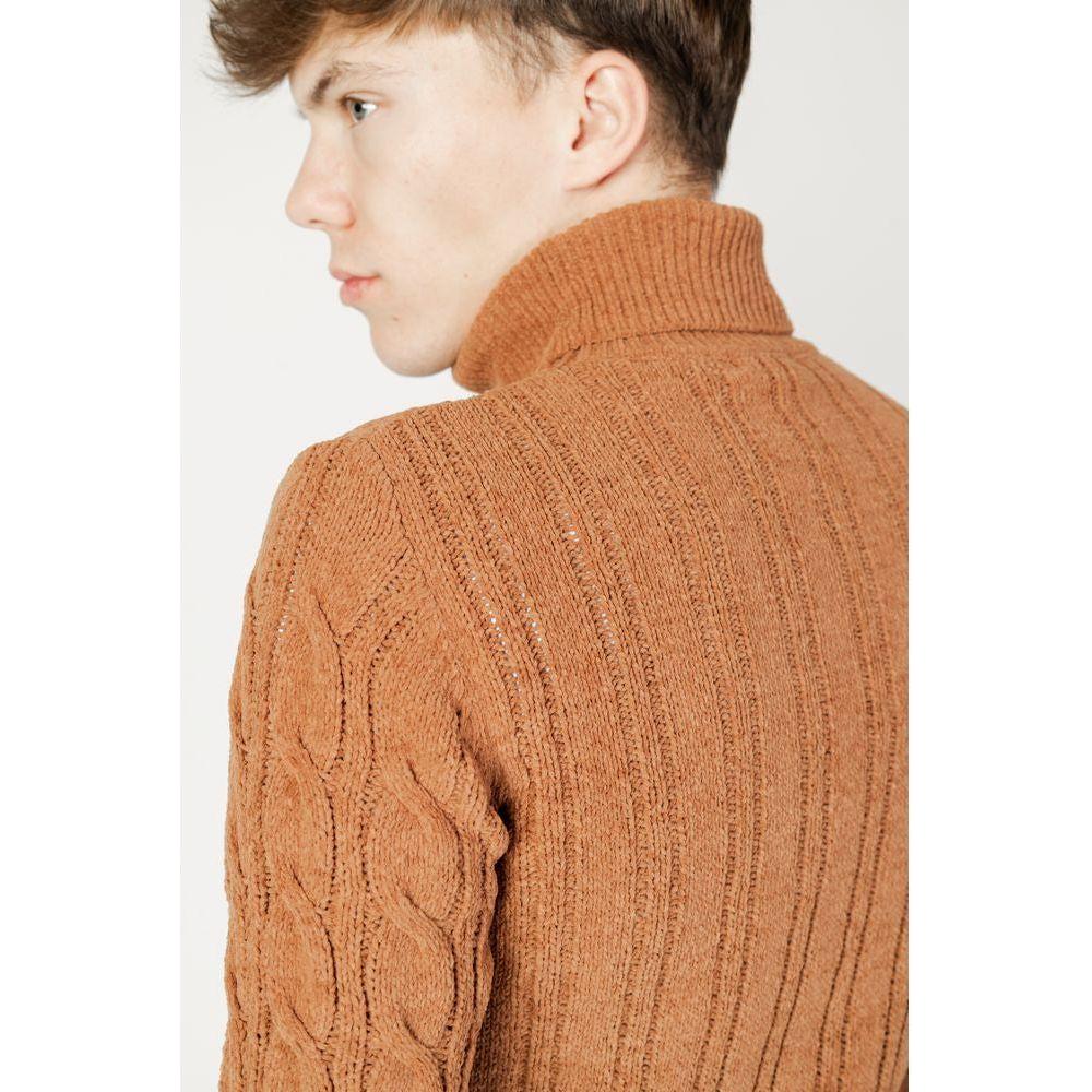 Gianni Lupo Brown Synthetic Sweater Gianni Lupo Dark Salmon