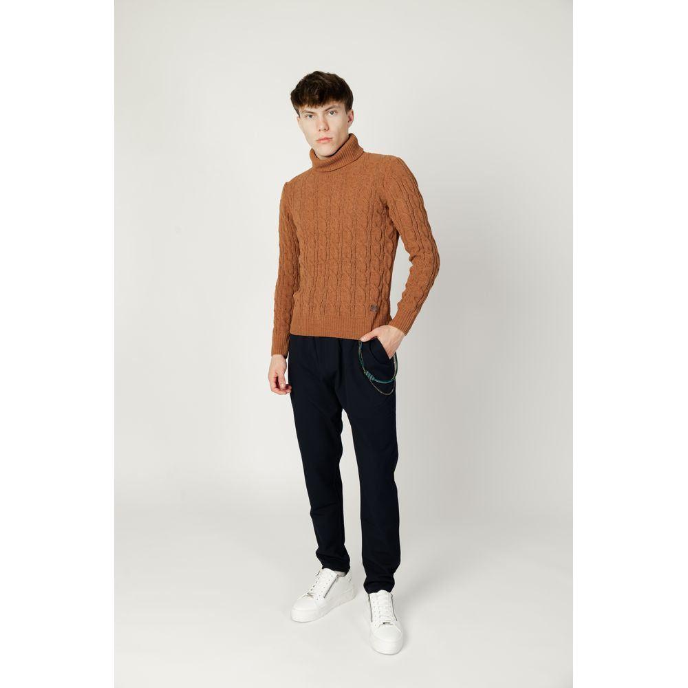Gianni Lupo Brown Synthetic Sweater Gianni Lupo Light Gray
