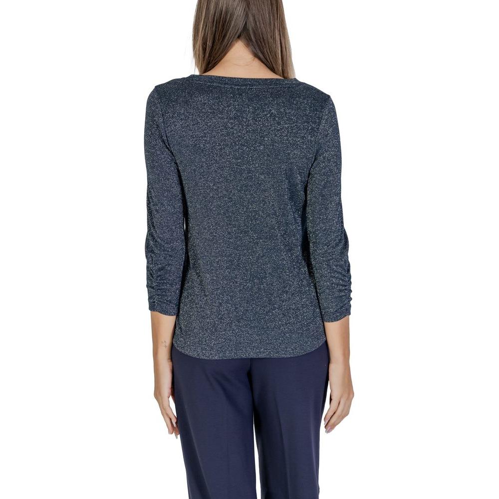 Street One Blue Polyester Tops & T-Shirt Street One Dark Slate Gray