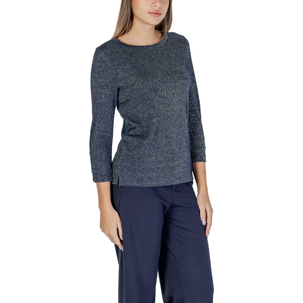 Street One Blue Polyester Tops & T-Shirt Street One Dark Slate Gray