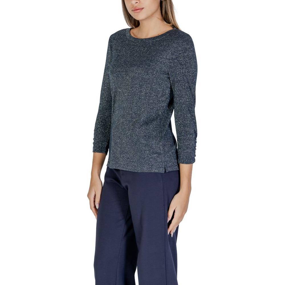 Street One Blue Polyester Tops & T-Shirt Street One Dark Slate Gray
