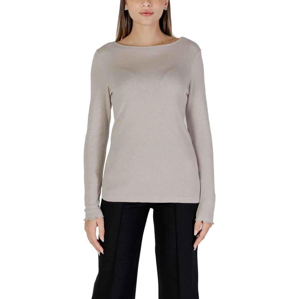 Street One Beige Viscose Tops & T-Shirt Street One Dark Gray