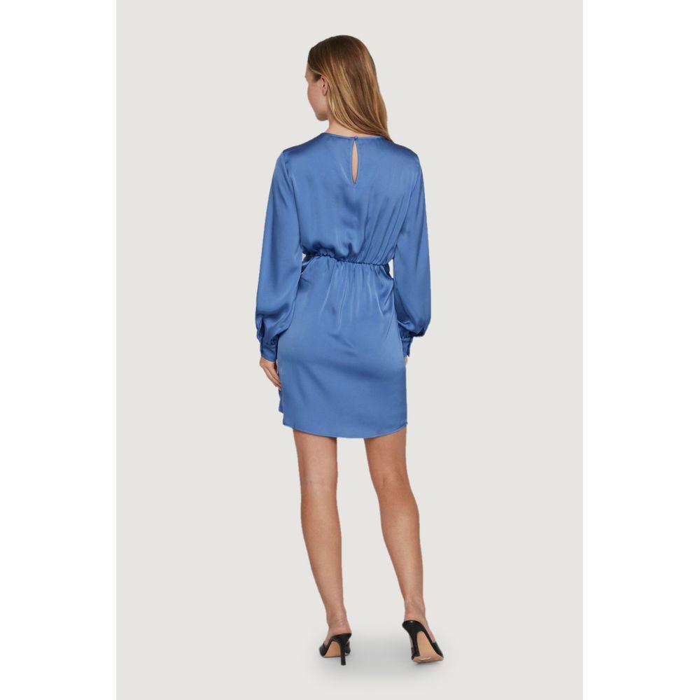Vila Clothes Blue Recycled Polyester Dress Vila Clothes Light Gray