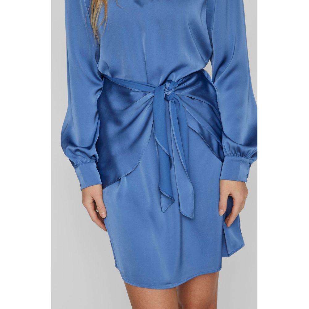 Vila Clothes Blue Recycled Polyester Dress Vila Clothes Steel Blue
