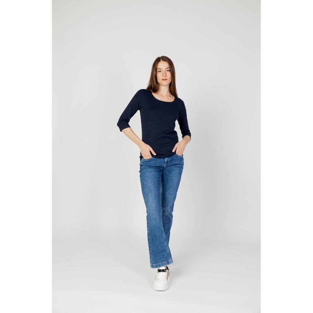 Street One Blue Cotton Tops & T-Shirt Street One Light Gray