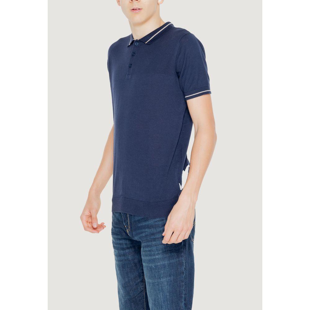 Hamaki-Ho Blue Cotton T-Shirt Hamaki-Ho Light Gray