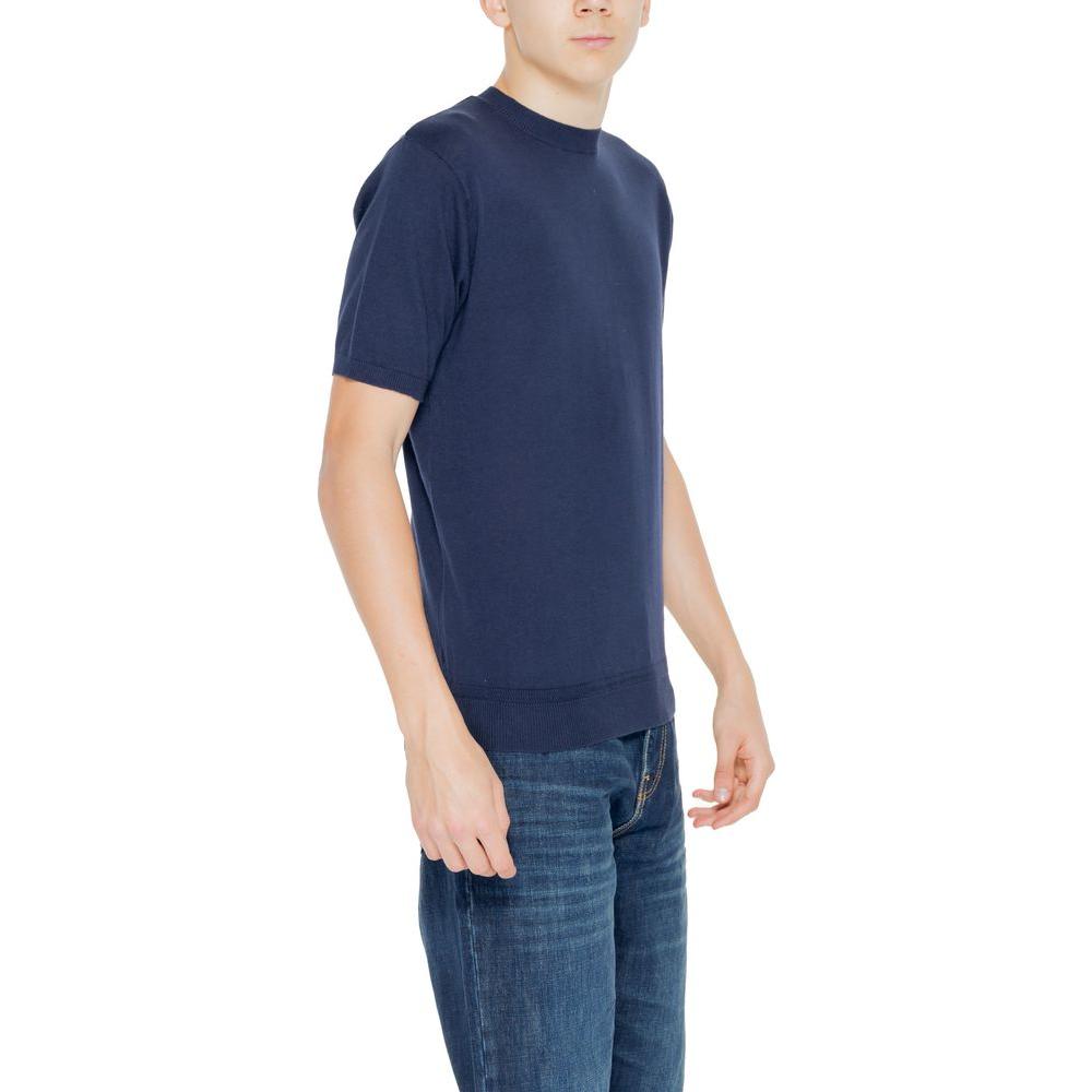 Hamaki-Ho Blue Cotton T-Shirt Hamaki-Ho Dark Slate Gray