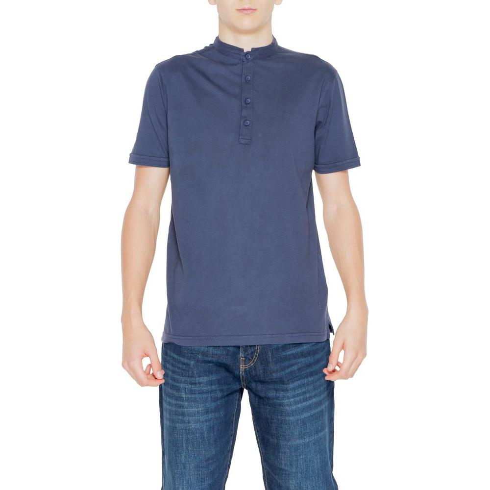 Hamaki-Ho Blue Cotton T-Shirt Hamaki-Ho Dark Slate Blue