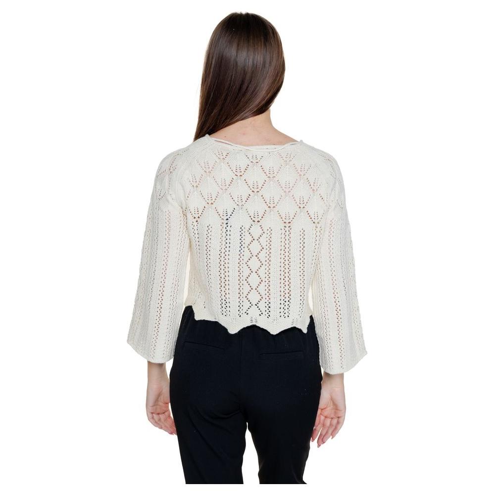 Vero Moda Beige Cotton Tops & T-Shirt Vero Moda Light Gray