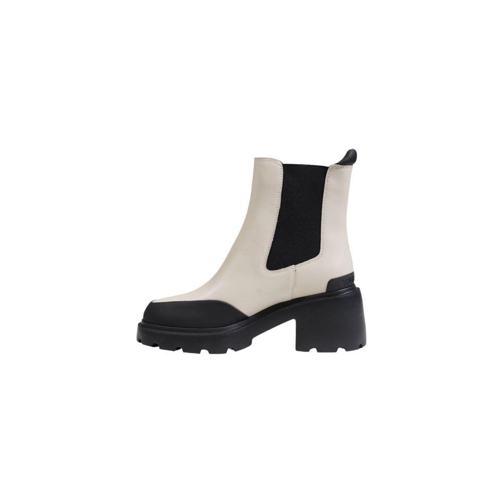 Tommy Hilfiger Jeans Beige Leather Boot Tommy Hilfiger Jeans Dark Slate Gray