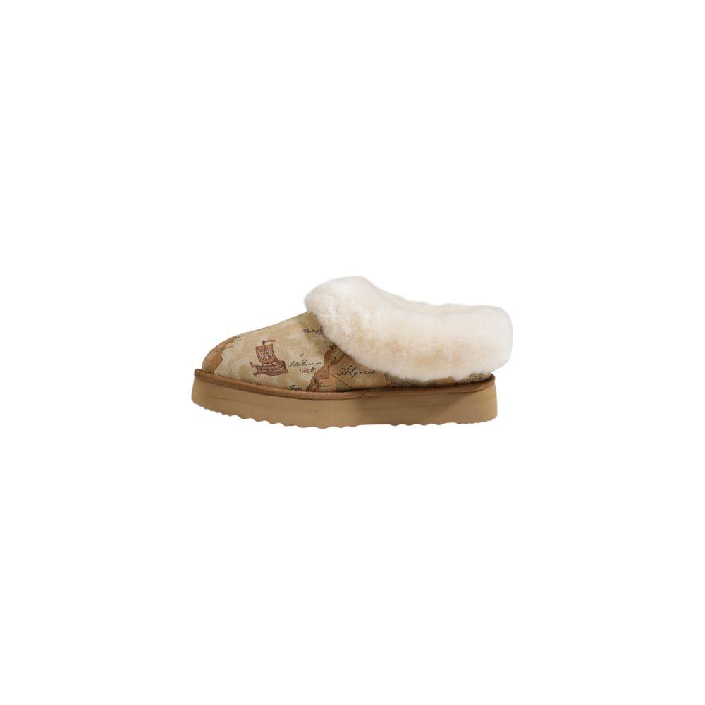 Alviero Martini Prima Classe Beige Fabric Boot Alviero Martini Prima Classe Rosy Brown
