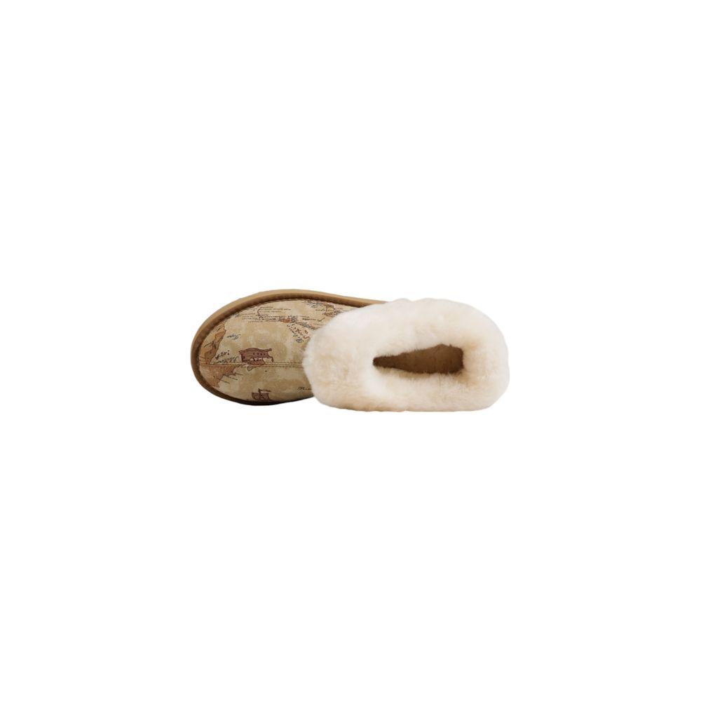 Alviero Martini Prima Classe Beige Fabric Boot Alviero Martini Prima Classe Light Gray